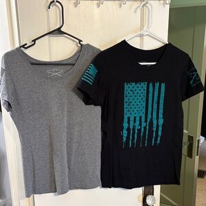 Grunt Style Gray and Black womens tees